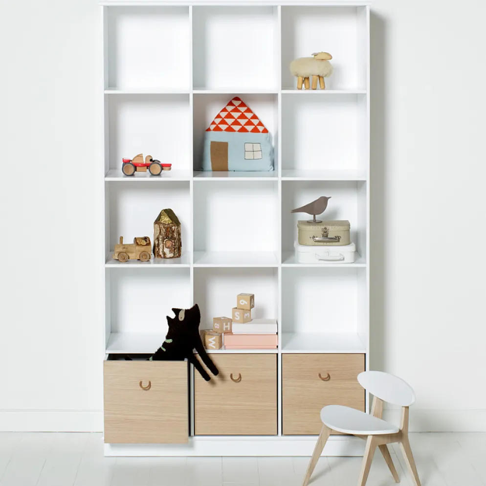 Oliver Furniture Wood Stand-Regal 3 x 5 Vertikal mit Sockel