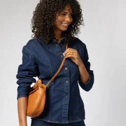 O My Bag Ledertasche COCO CROISSANT Wild Oak weiches Leder