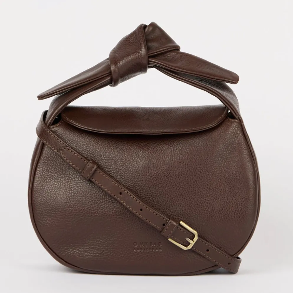 O My Bag Ledertasche COCO CROISSANT Chocolate weiches Leder