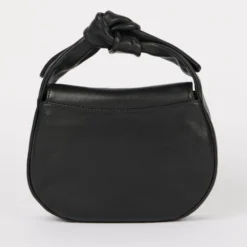 O My Bag Ledertasche COCO CROISSANT Black weiches Leder