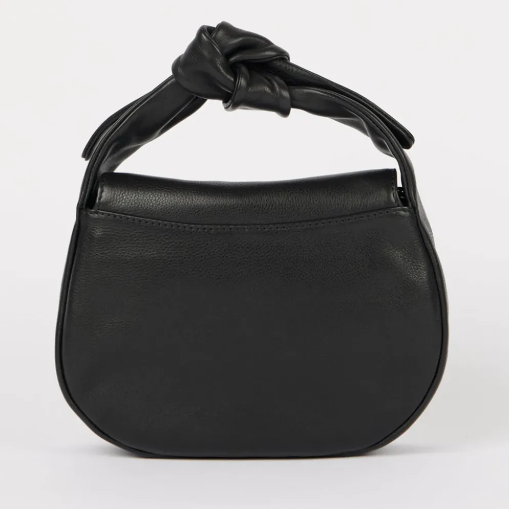 O My Bag Ledertasche COCO CROISSANT Black weiches Leder