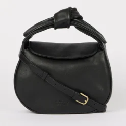 O My Bag Ledertasche COCO CROISSANT Black weiches Leder