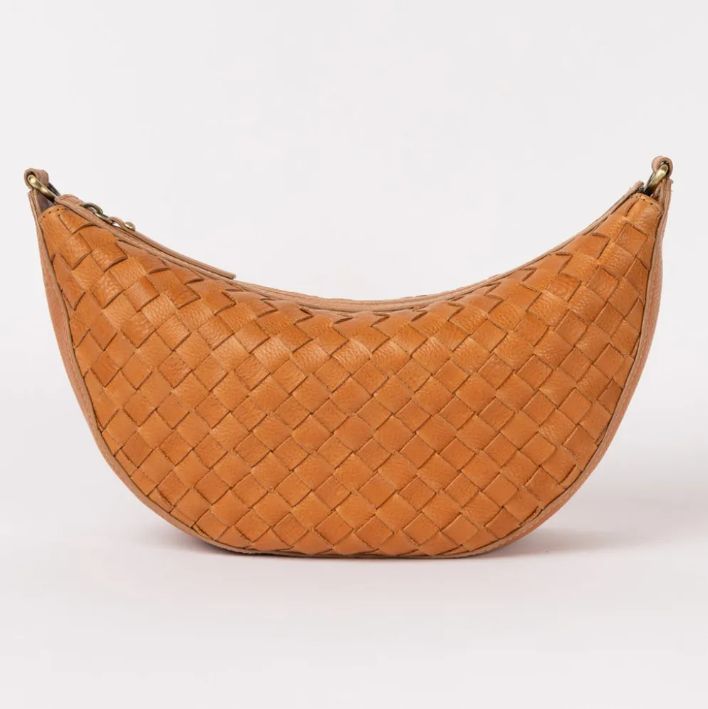 O My Bag Ledertasche Crossbody LEO Wild Oak Woven weiches Leder
