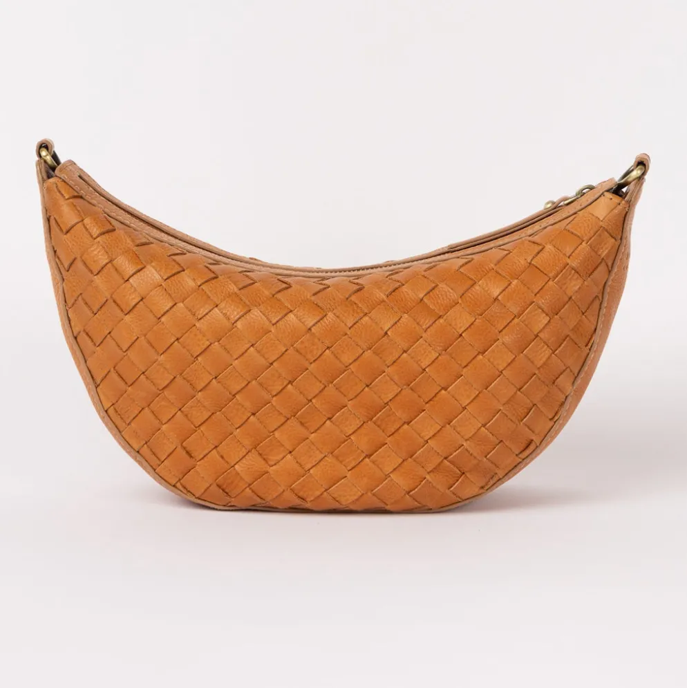 O My Bag Ledertasche Crossbody LEO Wild Oak Woven weiches Leder