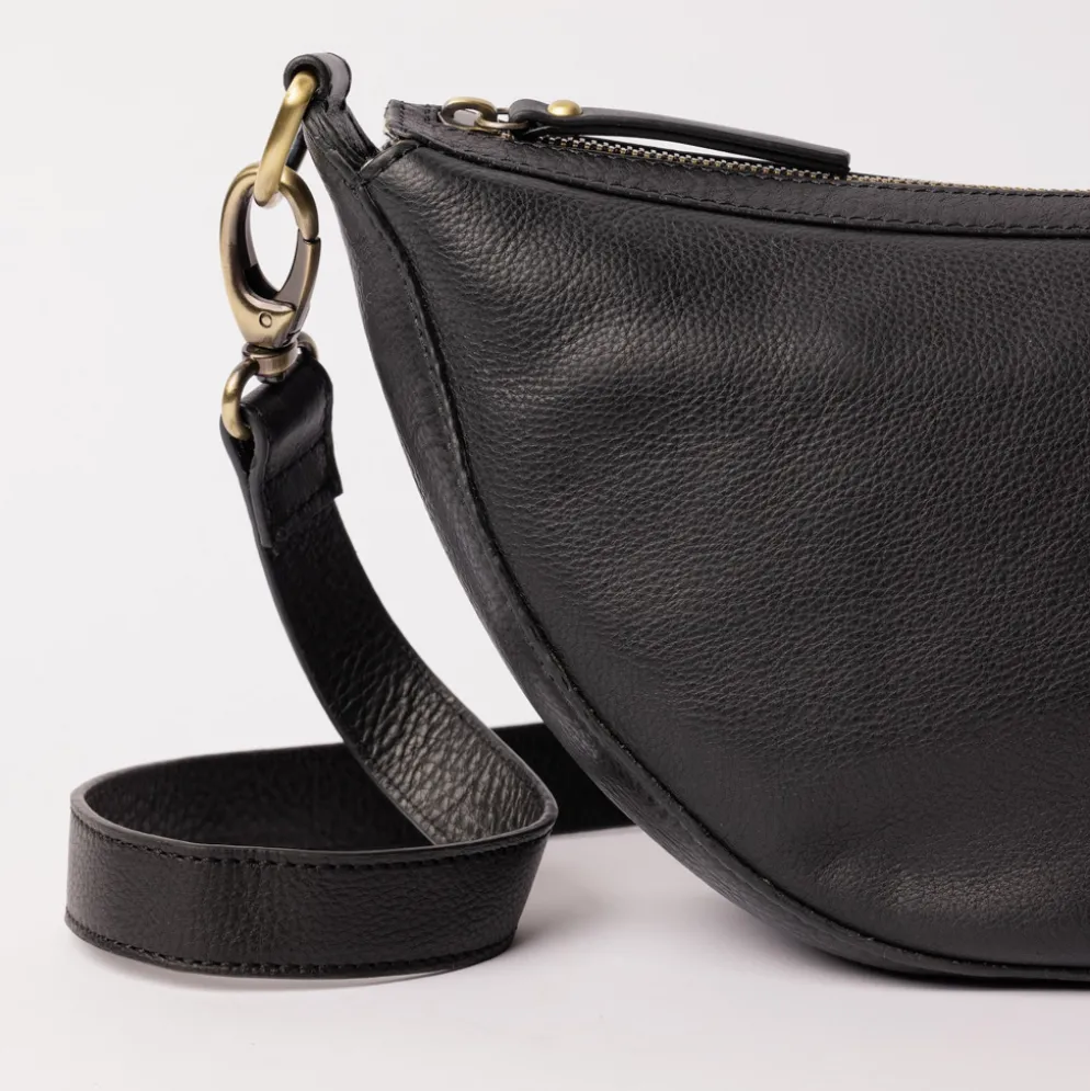 O My Bag Ledertasche Crossbody LEO weiches Leder Black
