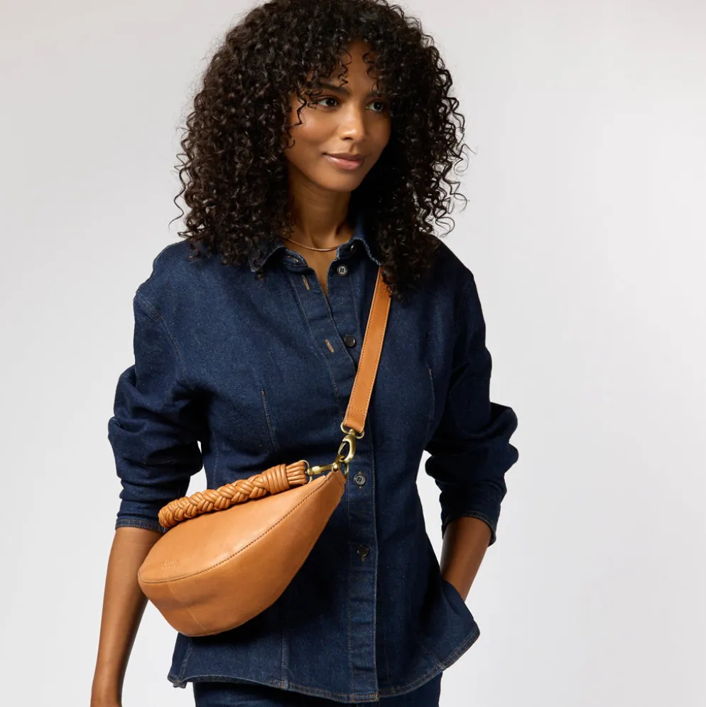 O My Bag Ledertasche Crossbody LEO inkl. gedrehter Gurt Wild Oak weiches Leder