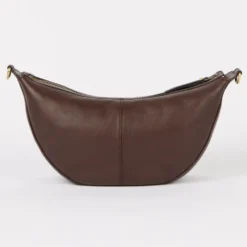 O My Bag Ledertasche Crossbody LEO inkl. gedrehter Gurt Chocolate weiches Leder