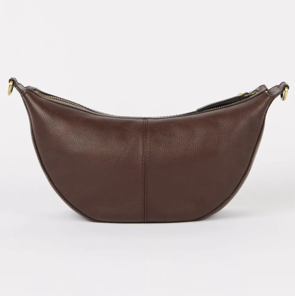 O My Bag Ledertasche Crossbody LEO inkl. gedrehter Gurt Chocolate weiches Leder