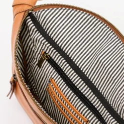 O My Bag Ledertasche Crossbody DREW BUM BAG weiches Leder Wild Oak inkl. 2 Taschengurte