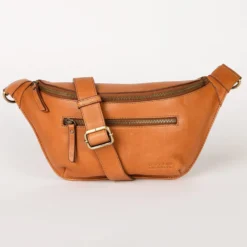 O My Bag Ledertasche Crossbody DREW BUM BAG weiches Leder Wild Oak inkl. 2 Taschengurte