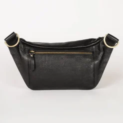 O My Bag Ledertasche Crossbody DREW BUM BAG weiches Leder Black inkl. 2 Taschengurte