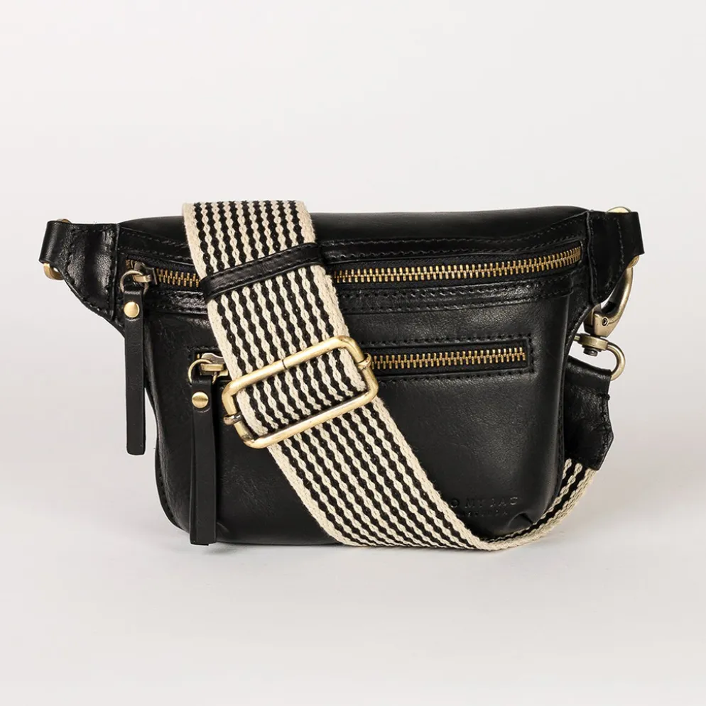 O My Bag Ledertasche Crossbody BECK'S BUMBAG Stromboli Black
