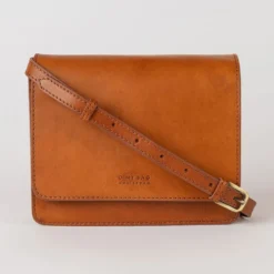 O My Bag Ledertasche Crossbody AUDREY MINI inkl. 2 Taschengurte klassisches Leder Cognac