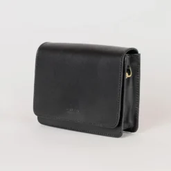O My Bag Ledertasche Crossbody AUDREY MINI inkl. 2 Taschengurte klassisches Leder Black