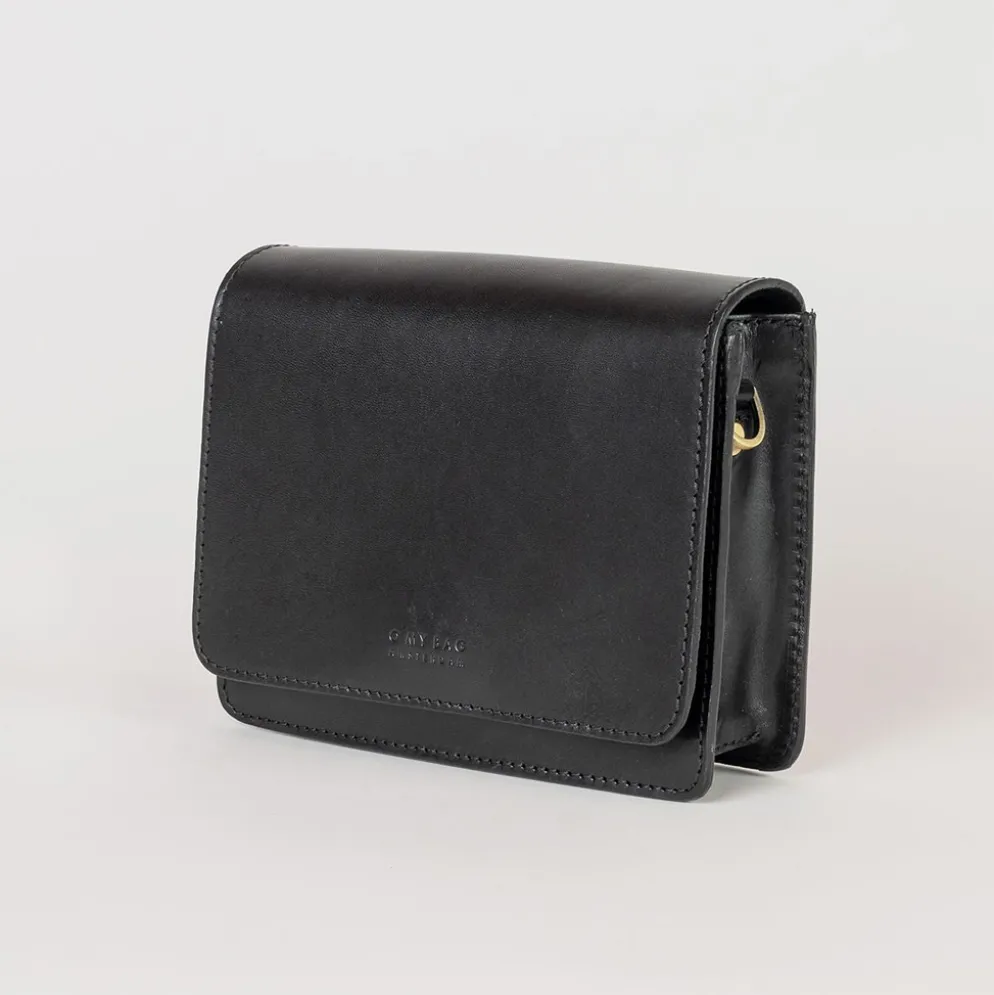 O My Bag Ledertasche Crossbody AUDREY MINI inkl. 2 Taschengurte klassisches Leder Black