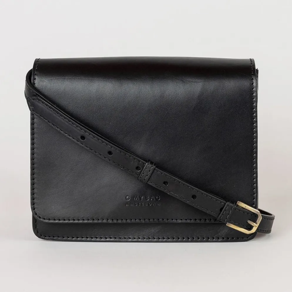 O My Bag Ledertasche Crossbody AUDREY MINI inkl. 2 Taschengurte klassisches Leder Black