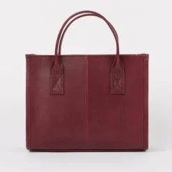O My Bag Ledertasche JACKIE MIDI inkl. Ledergurt Dark Cherry klassisches Leder