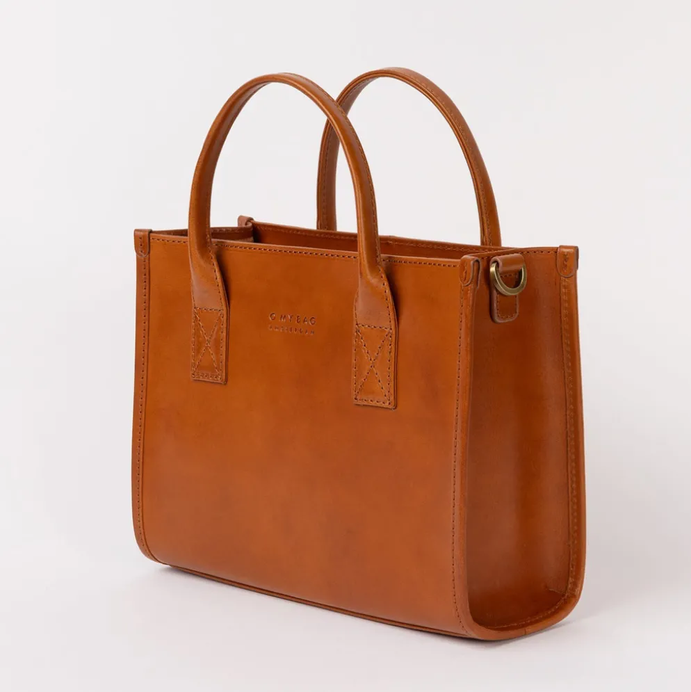 O My Bag Ledertasche JACKIE MIDI inkl. Ledergurt Cognac klassisches Leder
