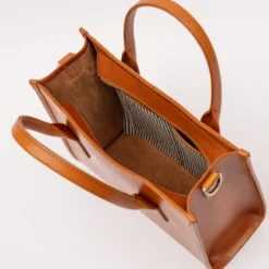 O My Bag Ledertasche JACKIE MIDI inkl. Ledergurt Cognac klassisches Leder