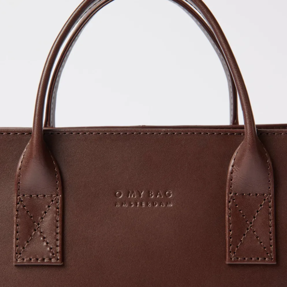O My Bag Ledertasche JACKIE MIDI inkl. Ledergurt Chocolate klassisches Leder