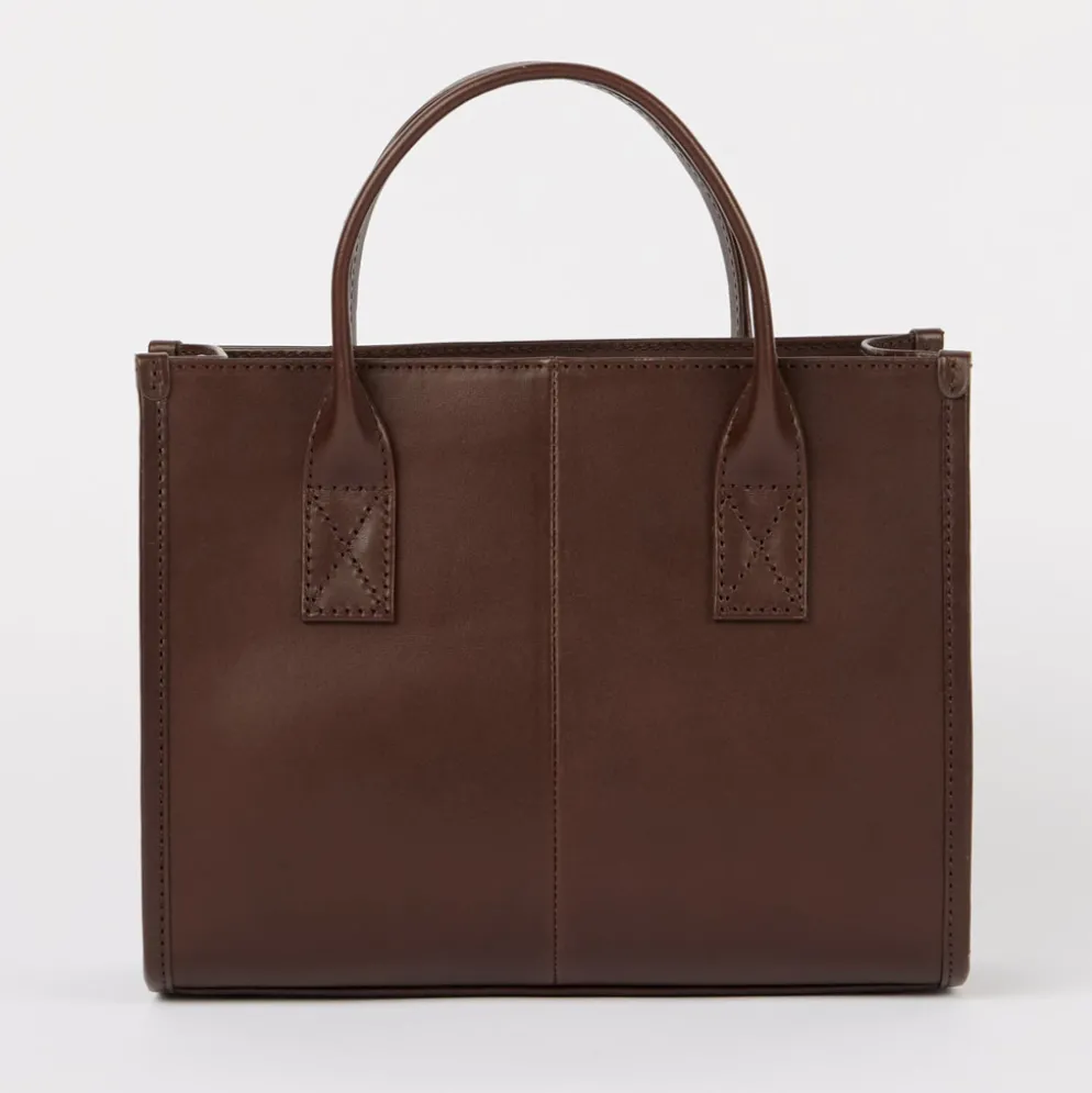 O My Bag Ledertasche JACKIE MIDI inkl. Ledergurt Chocolate klassisches Leder