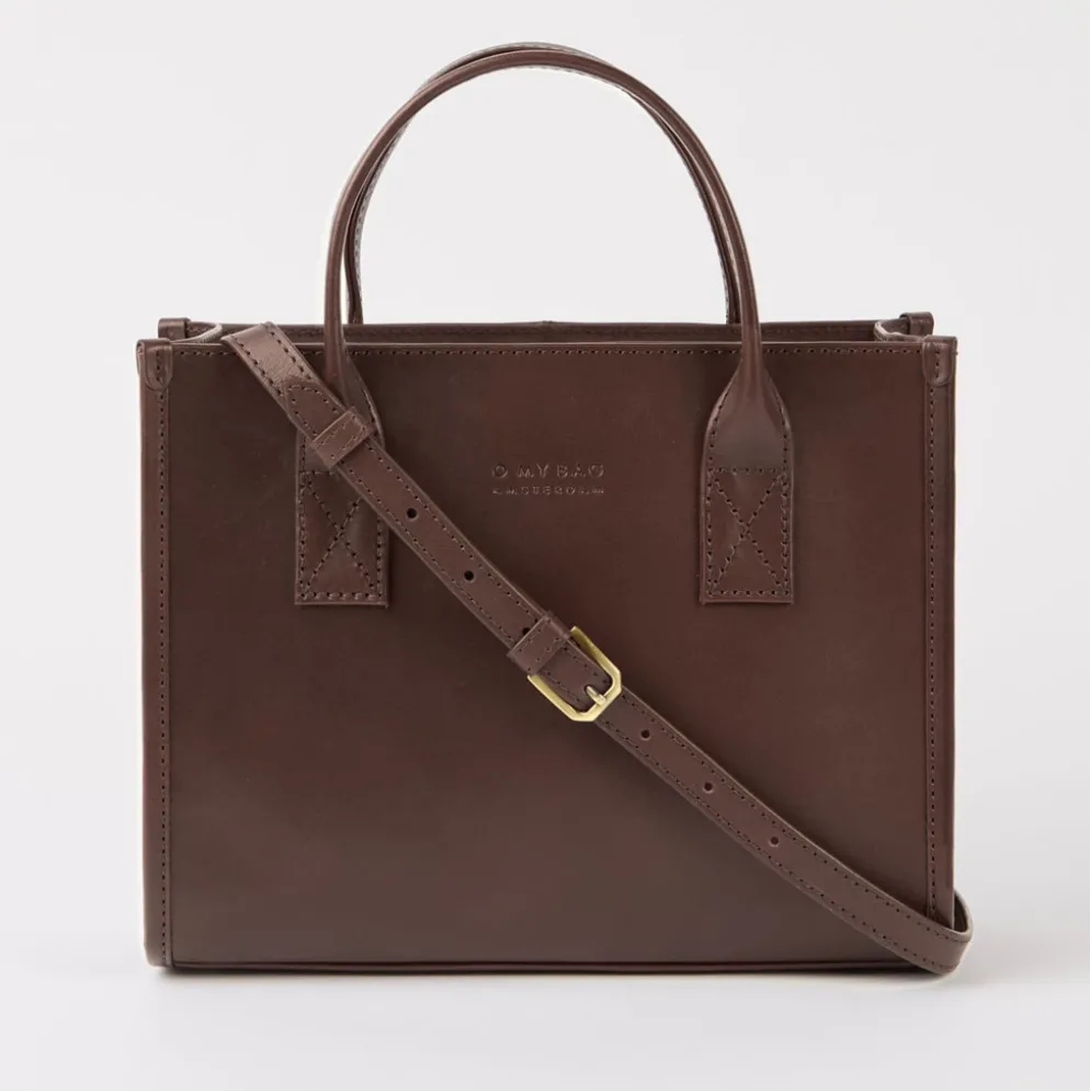 O My Bag Ledertasche JACKIE MIDI inkl. Ledergurt Chocolate klassisches Leder