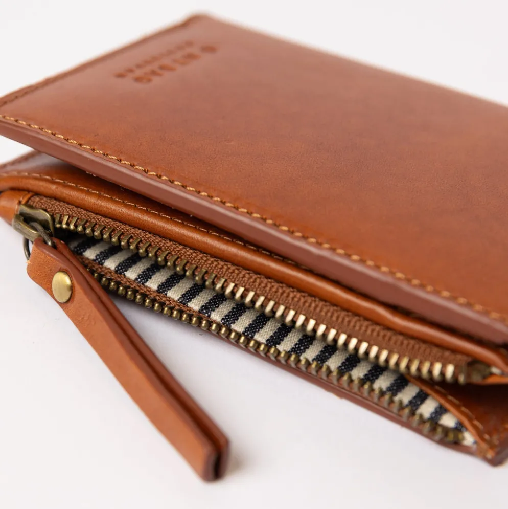 O My Bag Portemonnaie JAMIE klassisches Leder Cognac