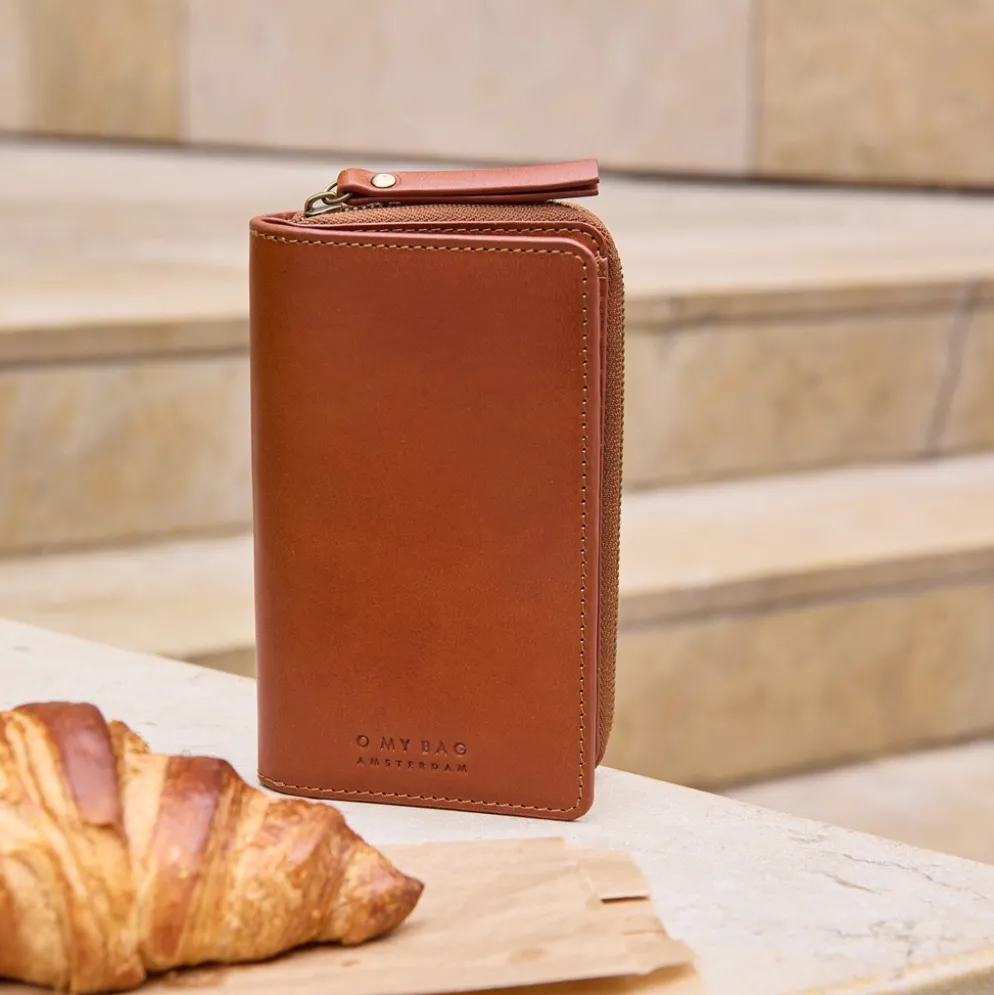 O My Bag Portemonnaie JETT Cognac klassisches Leder