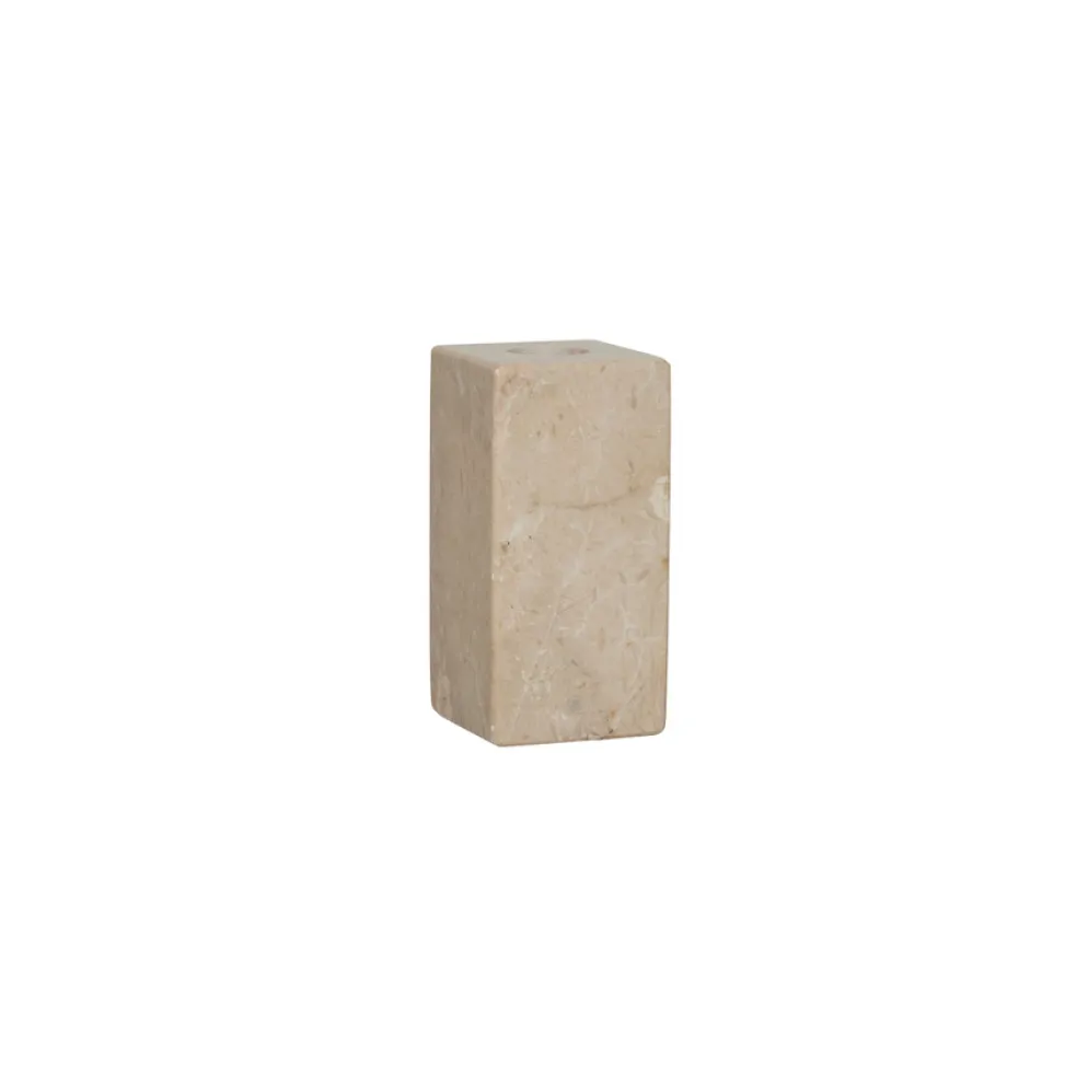 OYOY Savi Kerzenhalter Square Marble High Beige