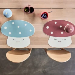 OYOY Trinkbecher Mushroom Offwhite / Blue