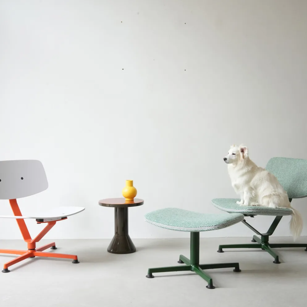 raawii Lounge chair Dark green / green Stoffbezug