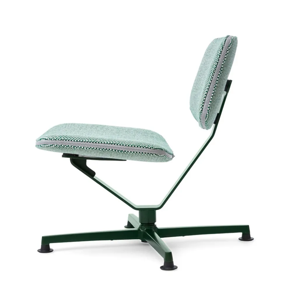raawii Lounge chair Dark green / green Stoffbezug