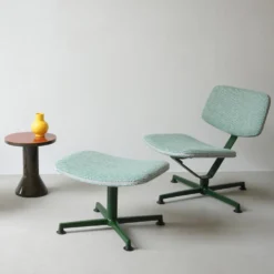 raawii Lounge chair Dark green / green Stoffbezug