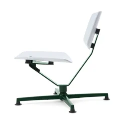 raawii Lounge chair Dark green / Sitzschale light grey