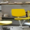 raawii Lounge chair Light grey / Stoffbezug yellow