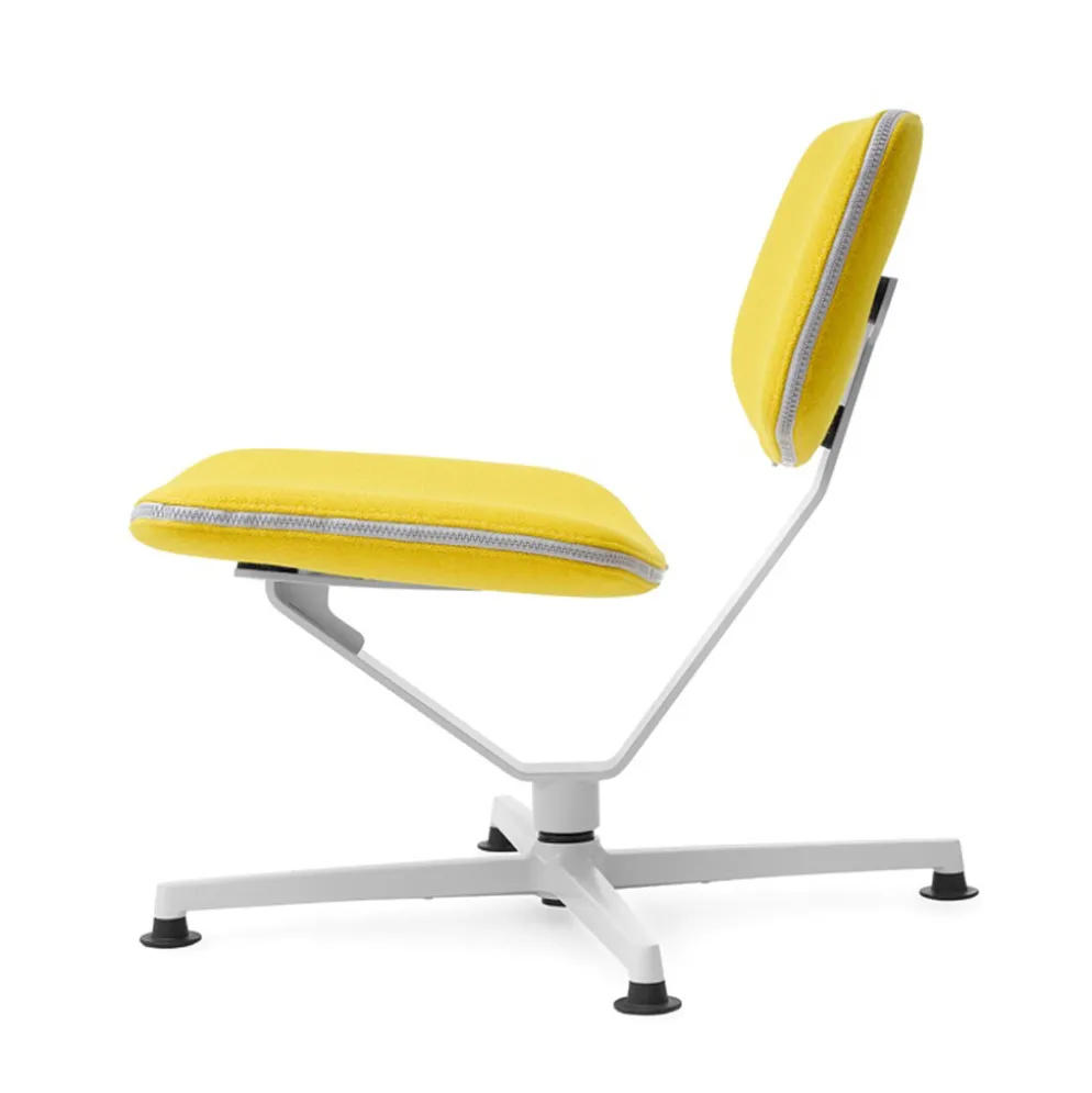 raawii Lounge chair Light grey / Stoffbezug yellow