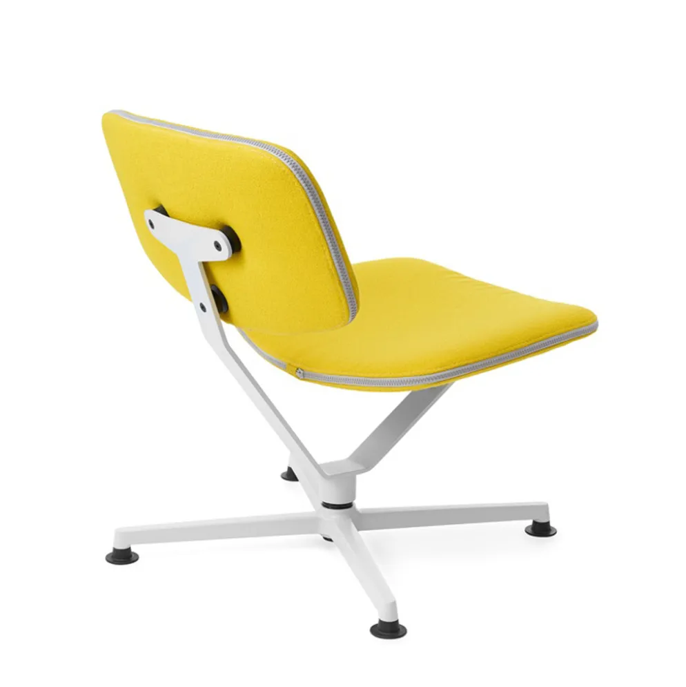 raawii Lounge chair Light grey / Stoffbezug yellow