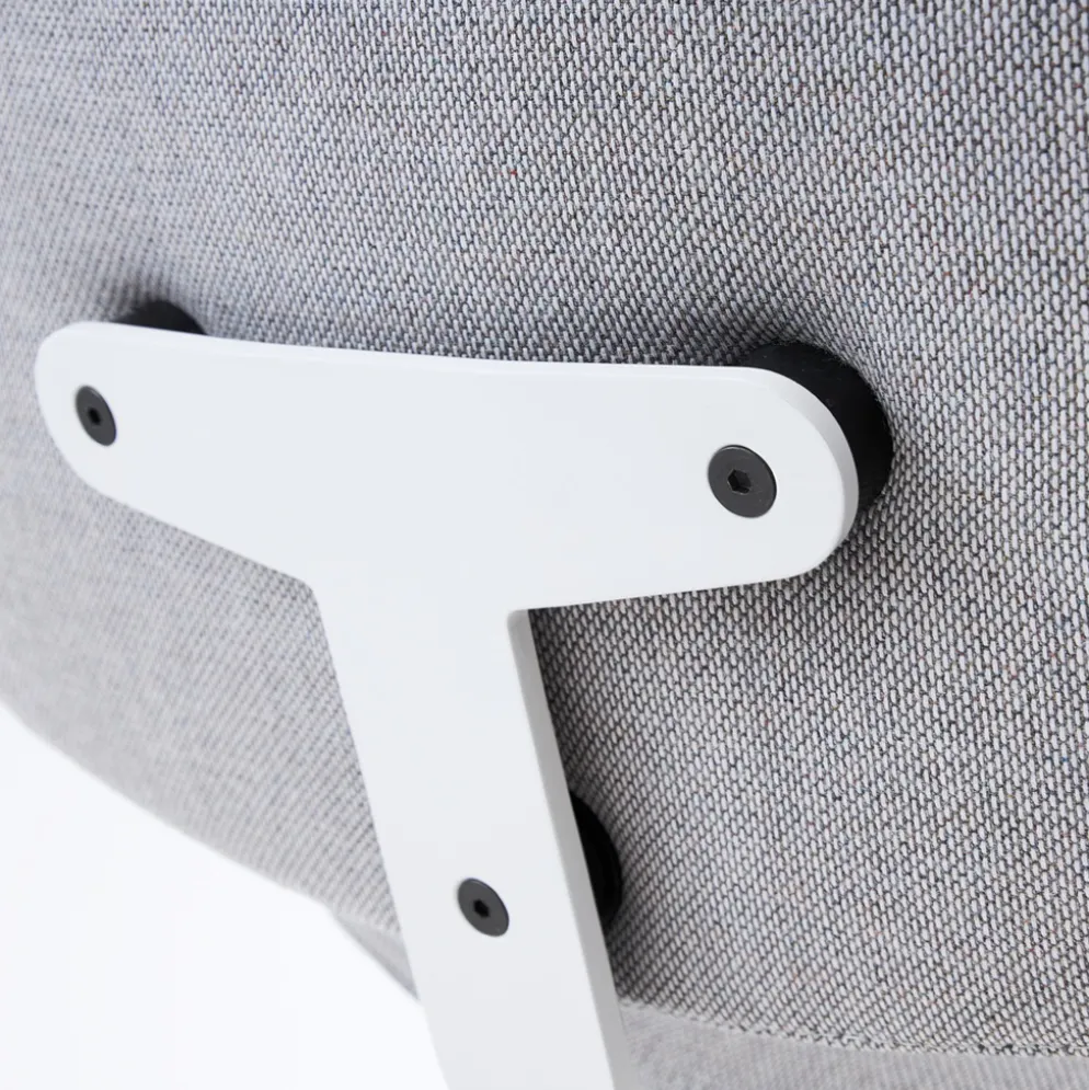 raawii Lounge chair Light grey / Stoffbezug re-wool grey