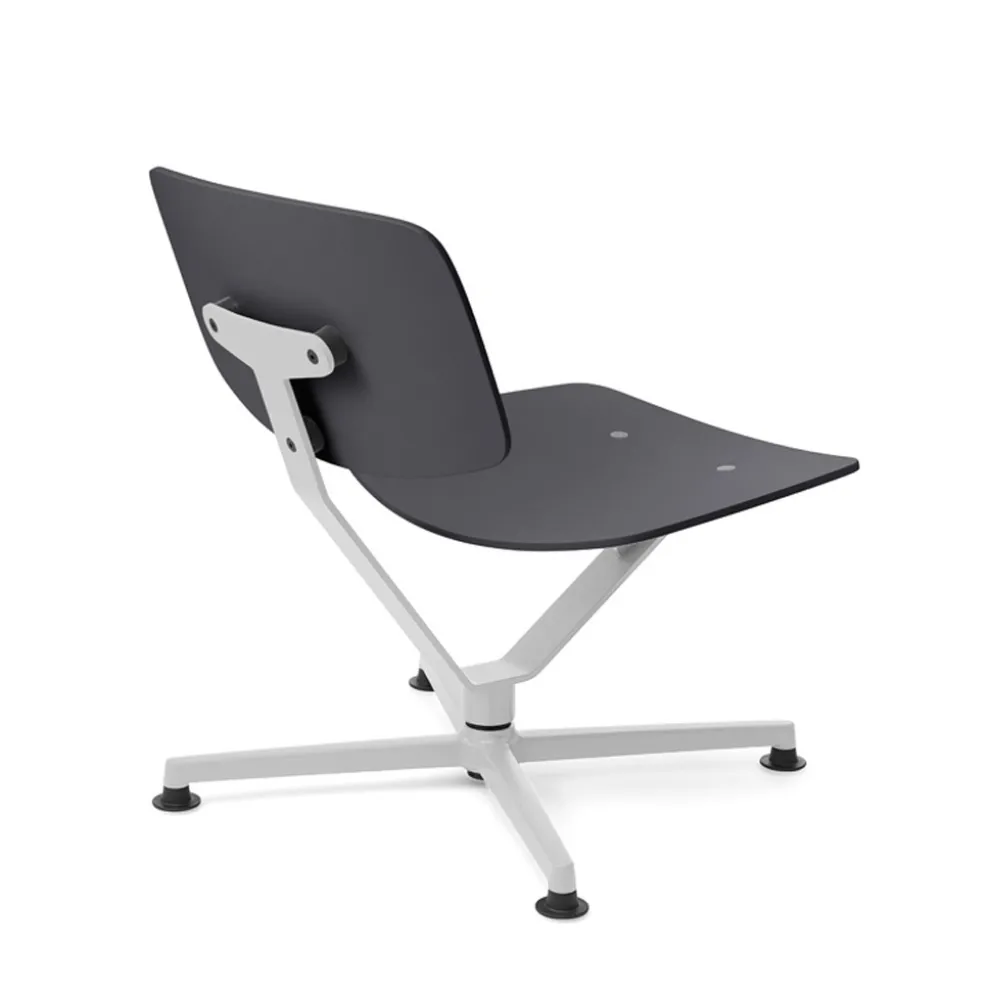 raawii Lounge chair Light grey / Sitzschale anthracite