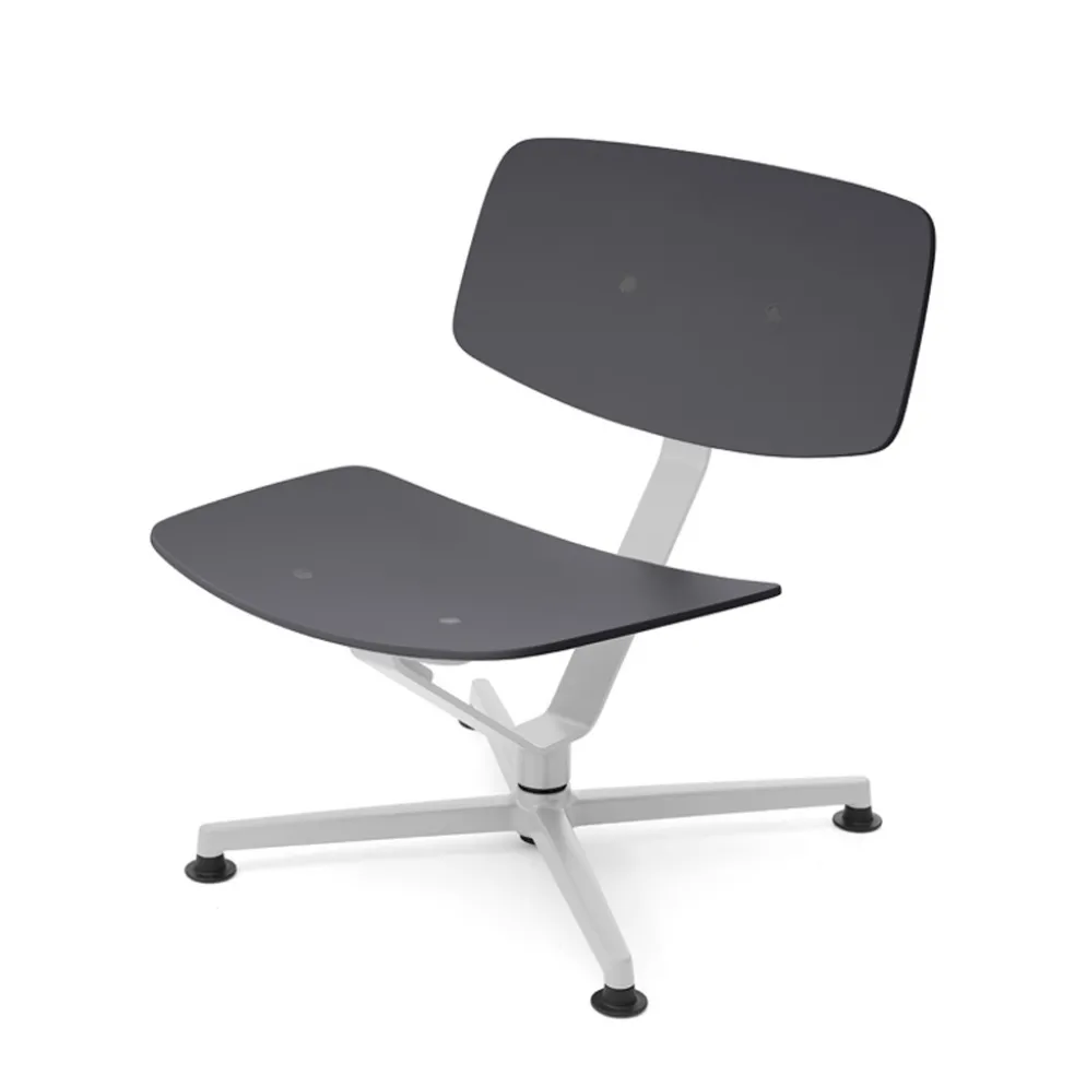 raawii Lounge chair Light grey / Sitzschale anthracite