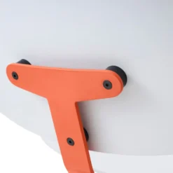 raawii Lounge chair Orange / Sitzschale light grey