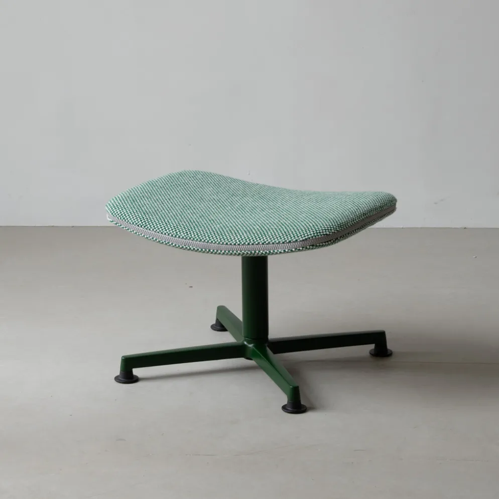 raawii Ottoman Dark green / Stoffbezug green