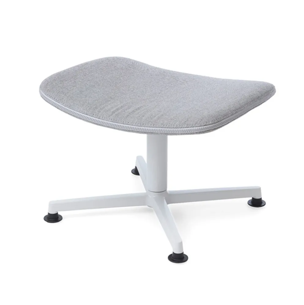 raawii Ottoman Light grey / Stoffbezug re-wool grey