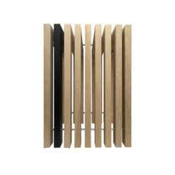 Raumgestalt Hocker Eichenlamellen Natur + 1 Lamelle schwarz
