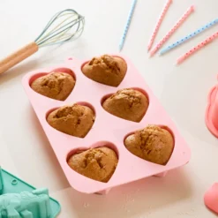Rice Backform Silikon Hearts Soft Pink