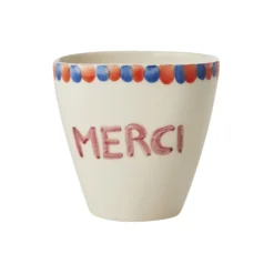 Rice Becher Keramik oval handbemalt MERCI 300 ml