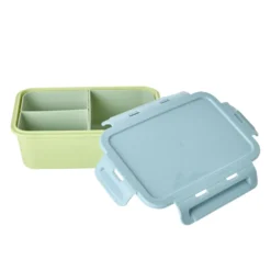 Rice Brotdose Lunchbox mit 3 Segmenten Soft Green/Blue