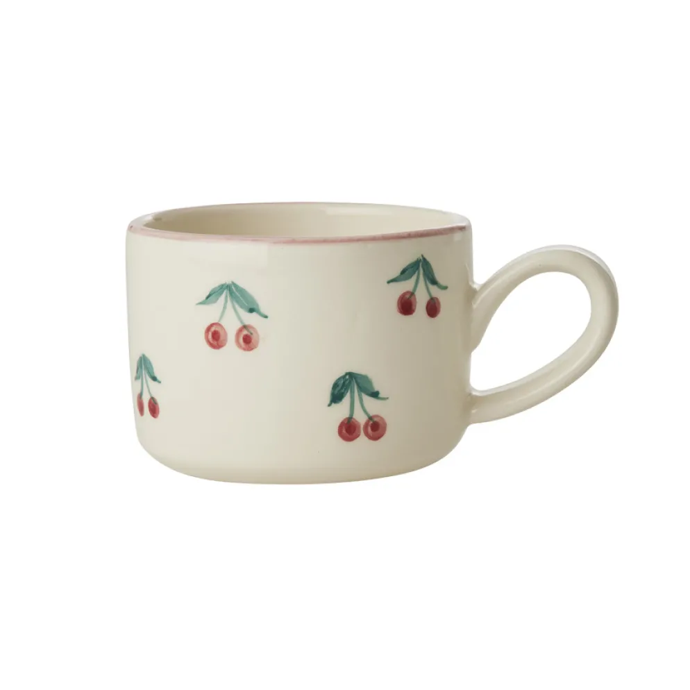 Rice Cappuccino-Tasse Keramik handbemalt Cherries 200 ml