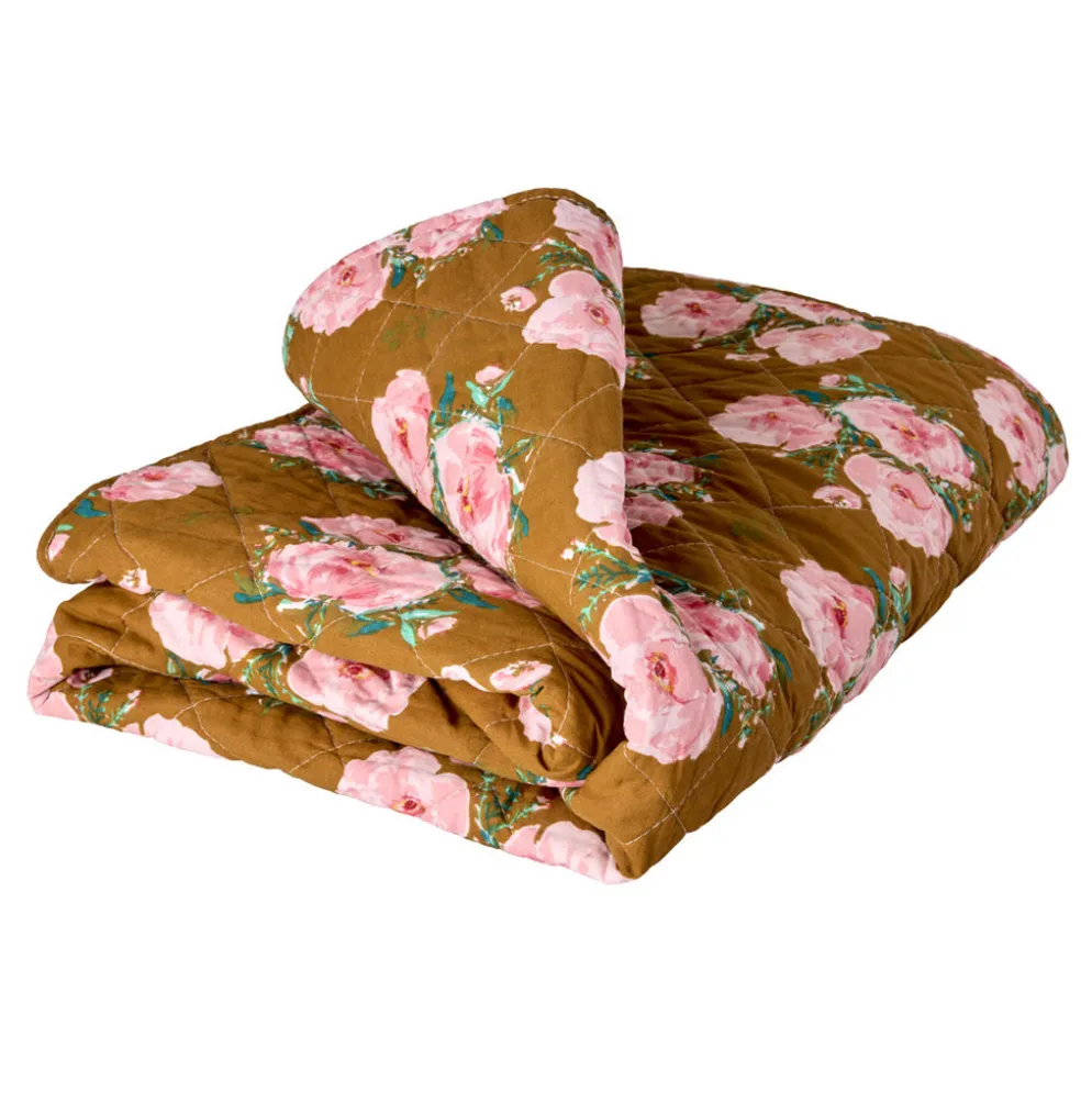 Rice Decke Quilt Floral Fiesta Rose