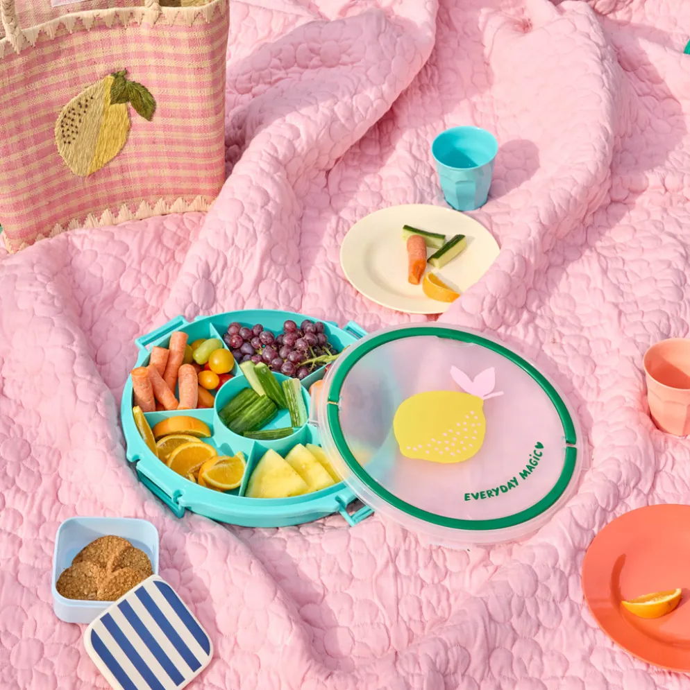 Rice Decke Quilt Flower Soft Pink/ Green